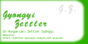 gyongyi zettler business card